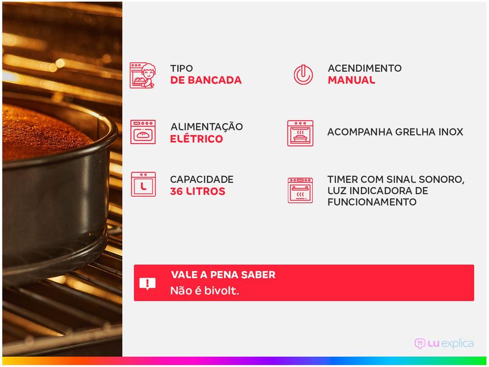 Forno Elétrico de Bancada Britânia 36L Preto BFE41P - 1