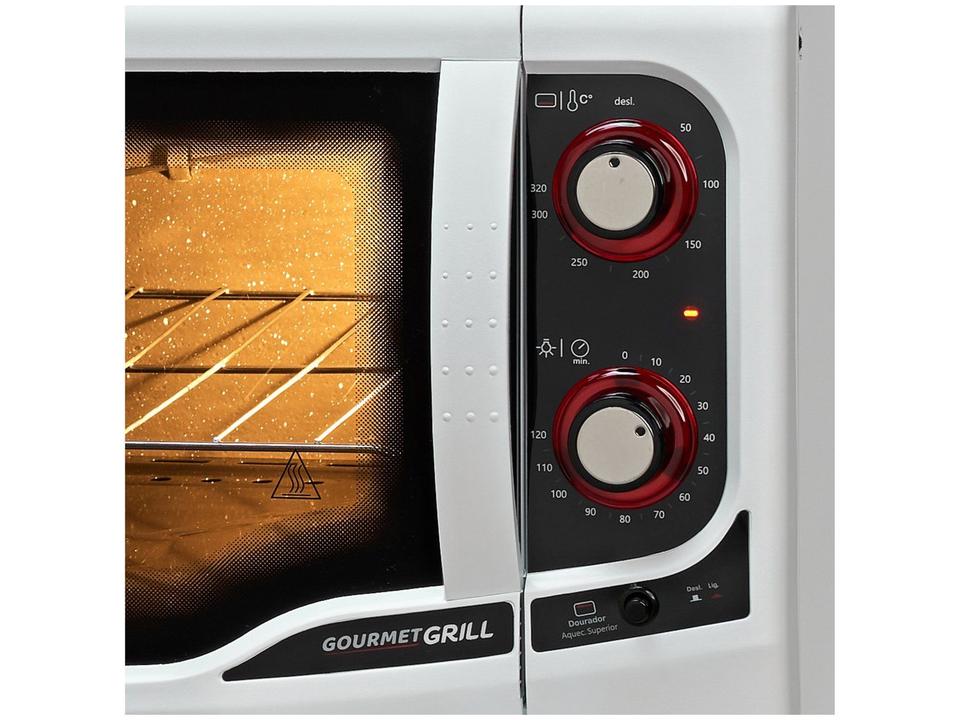 Forno Elétrico de Bancada Fischer com Dourador com Timer 44L Branco Gourmet Grill - 2