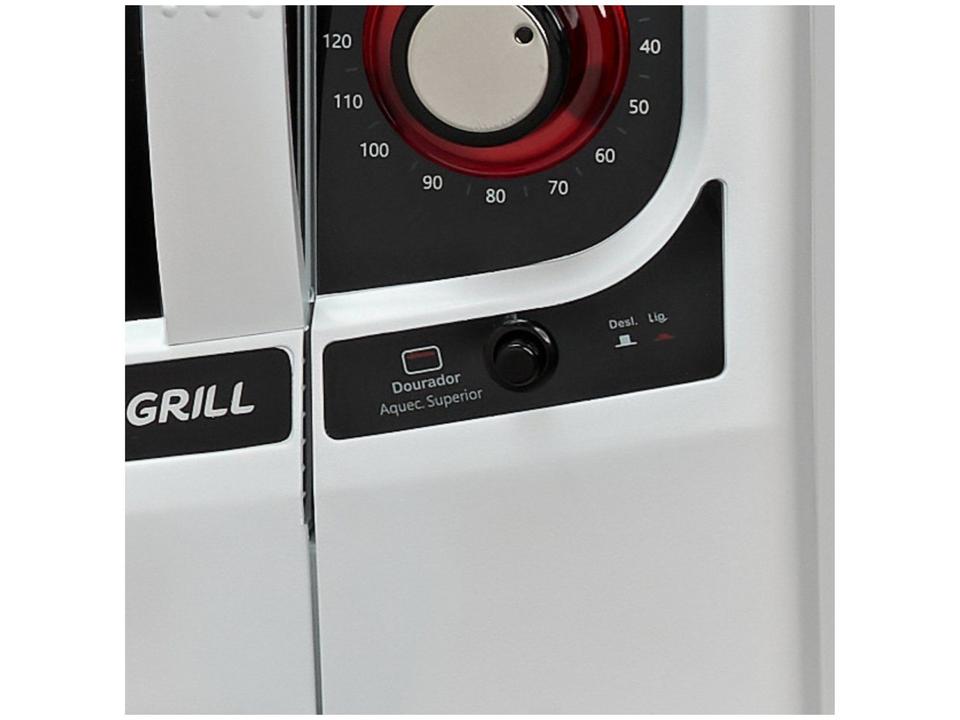 Forno Elétrico de Bancada Fischer com Dourador com Timer 44L Branco Gourmet Grill - 4