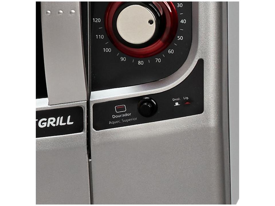 Forno Elétrico de Bancada Fischer com Dourador com Timer 44L Prata Gourmet Grill - 4