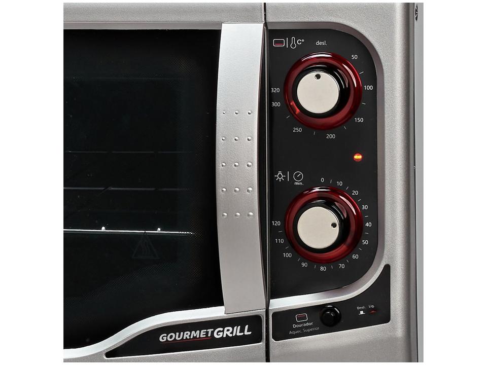 Forno Elétrico de Bancada Fischer com Dourador com Timer 44L Prata Gourmet Grill - 3