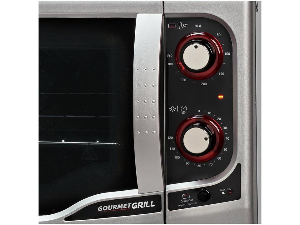 Forno Elétrico de Bancada Fischer com Dourador com Timer 44L Prata Gourmet Grill - 3