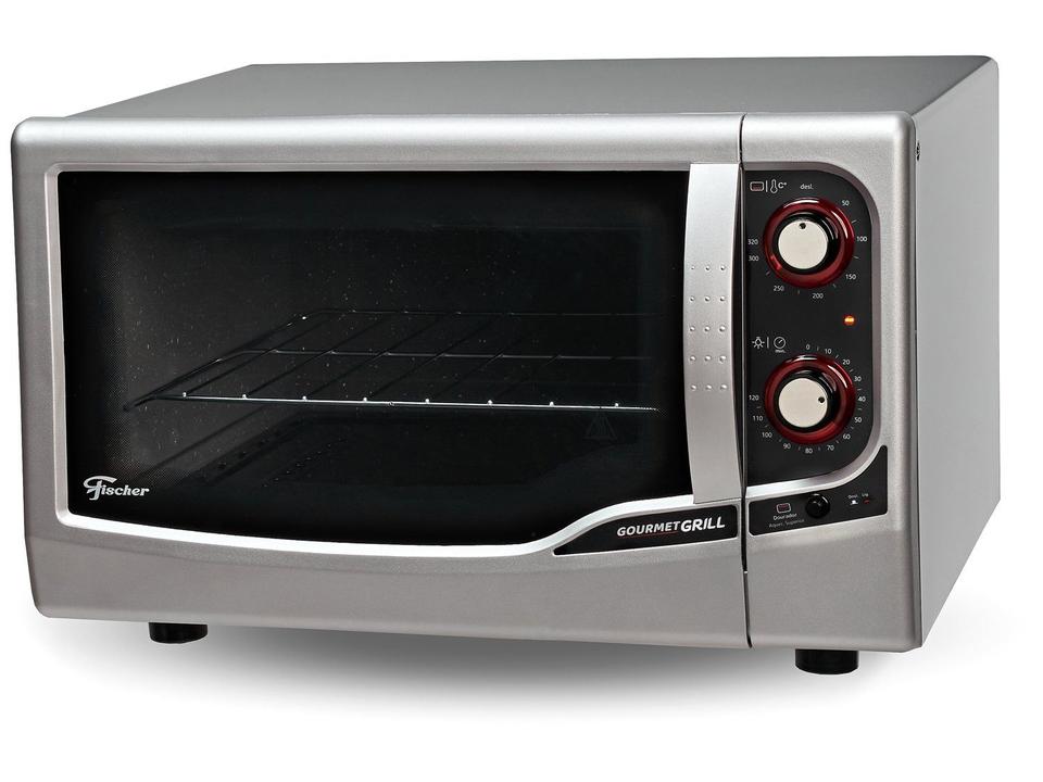 Forno Elétrico de Bancada Fischer com Dourador com Timer 44L Prata Gourmet Grill - 1