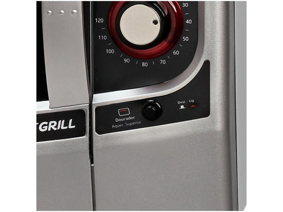 Forno Elétrico de Bancada Fischer com Dourador com Timer 44L Prata Gourmet Grill - 4
