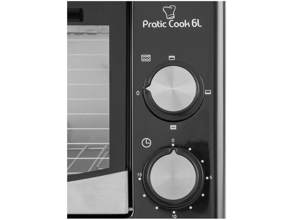 Forno Elétrico de Bancada Mondial com Timer 6L Preto Pratic Cook FR-09 - 11