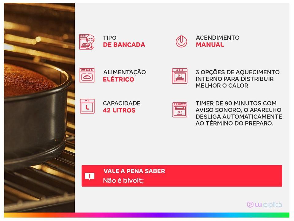 Forno Elétrico de Bancada Mondial Multifuncional - 1