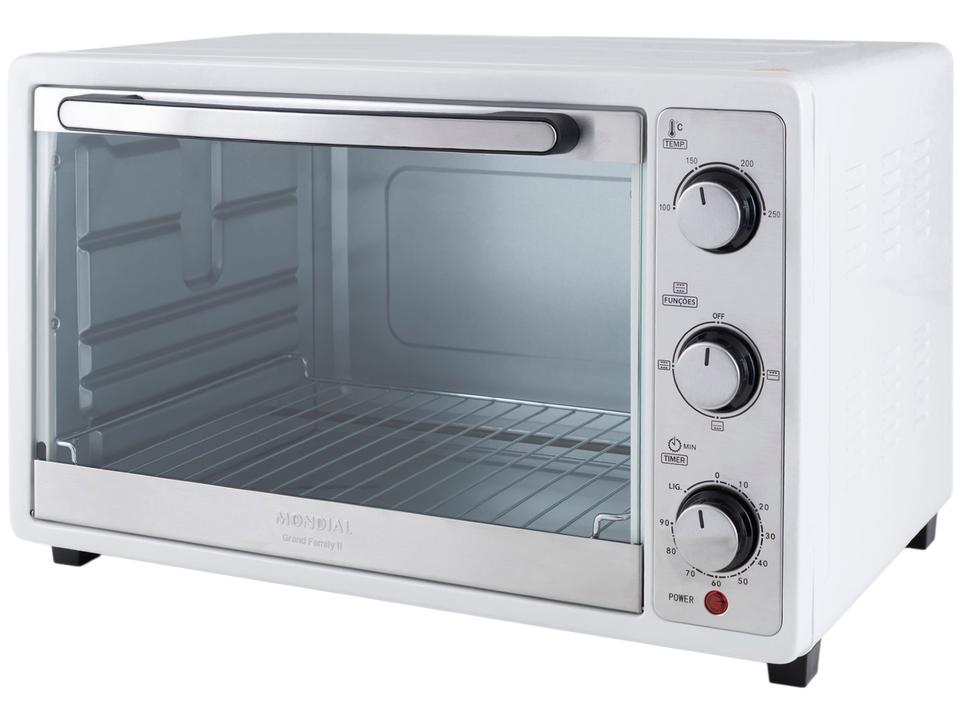Forno Elétrico de Bancada Mondial Multifuncional 52L Branco e Prata Grand Family II FRN-52-W - 8