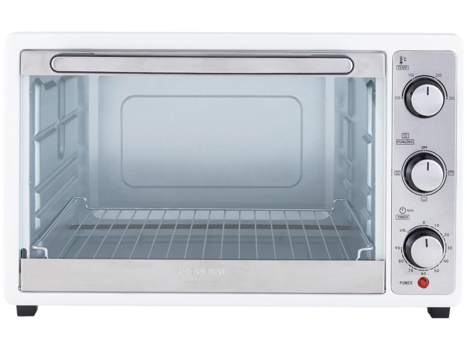 Forno Elétrico de Bancada Mondial Multifuncional 52L Branco e Prata Grand Family II FRN-52-W - 9