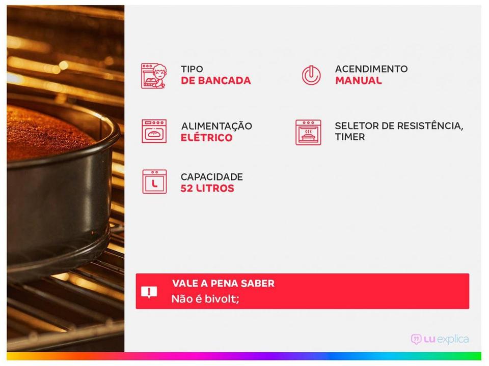 Forno Elétrico de Bancada Multifuncional Mondial - 1