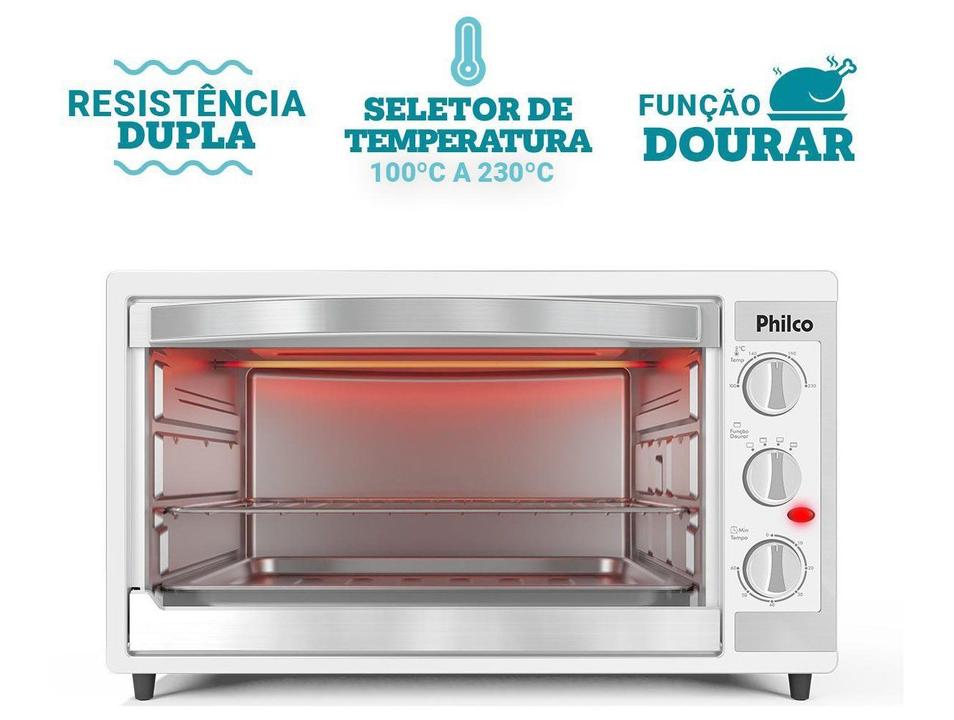 Forno Elétrico de Bancada Philco Grill 55L Branco PFE57 - 3