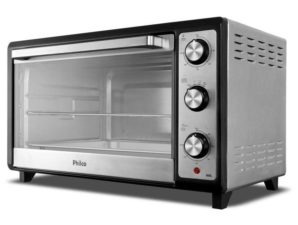 Forno Elétrico de Bancada Philco Multifuncional Grill 66L com Lâmpada Preto PFE66 - 9