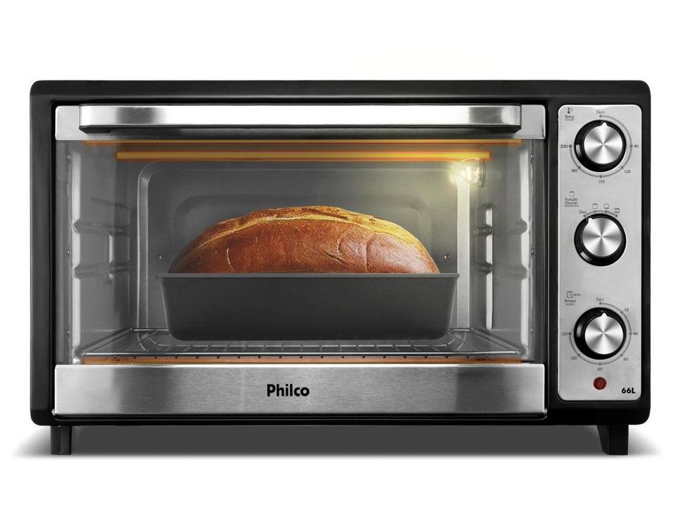 Forno Elétrico de Bancada Philco Multifuncional Grill 66L com Lâmpada Preto PFE66 - 6