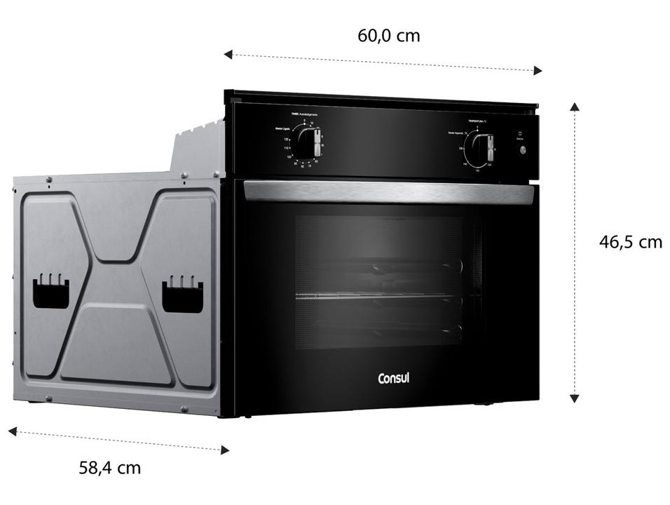 Forno Elétrico de Embutir Consul Multifuncional Grill 47L Preto COB47BE - 10