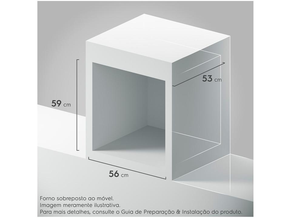 Forno Elétrico de Embutir Continental 80L Preto OC8EM - 9