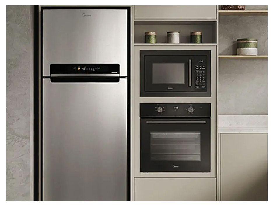 Forno Elétrico de Embutir Midea Multifuncional Grill 68L Preto Digital com Airfryer TSD62 - 1