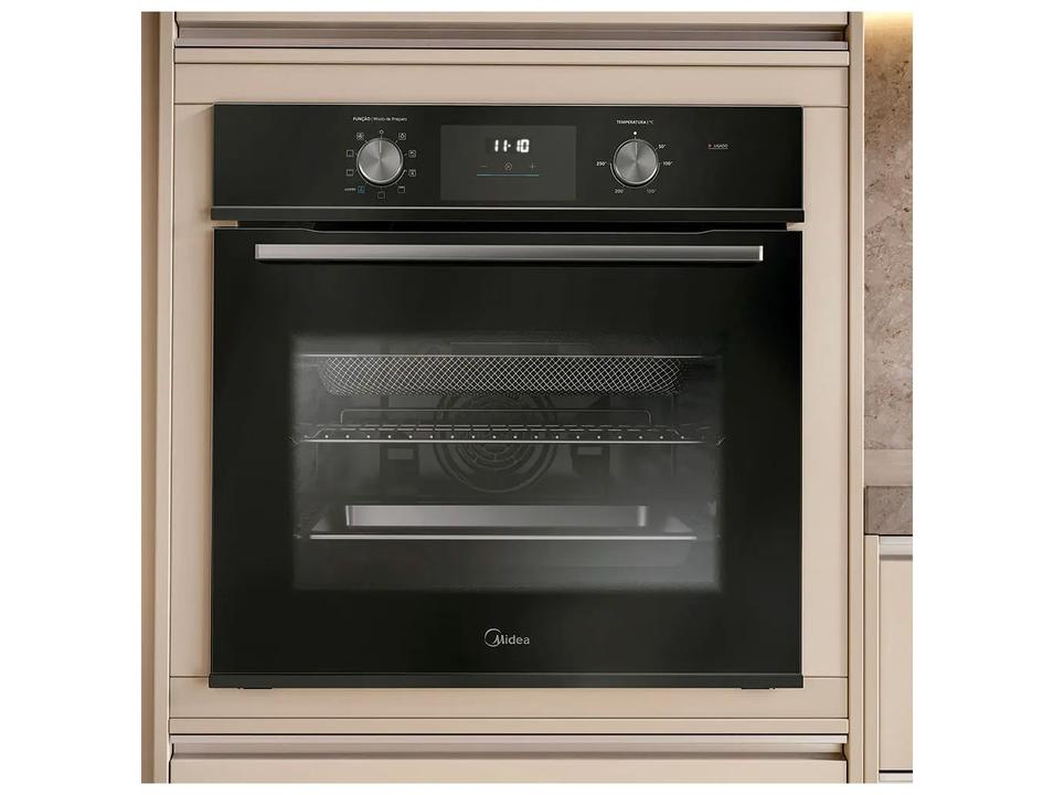Forno Elétrico de Embutir Midea Multifuncional Grill 80L Preto Digital com Airfryer TSD80P2 - 1