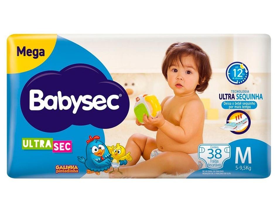 Fralda Babysec Galinha Pintadinha Ultra Sec Tam. M 5 a 9,5kg 38 Unidades