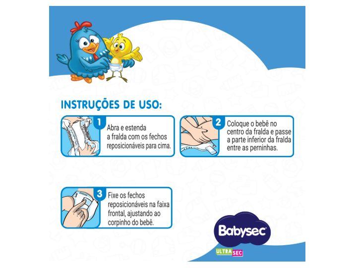 Fralda Babysec Galinha Pintadinha Ultra Sec XG 11 a 14kg 76 Unidades - 4