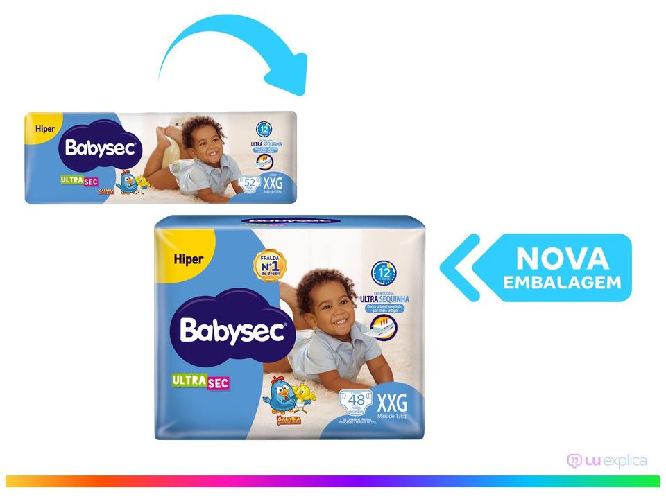 Fralda Babysec Galinha Pintadinha Ultrasec Tam. XXG Acima de 13kg 48 Unidades - 1
