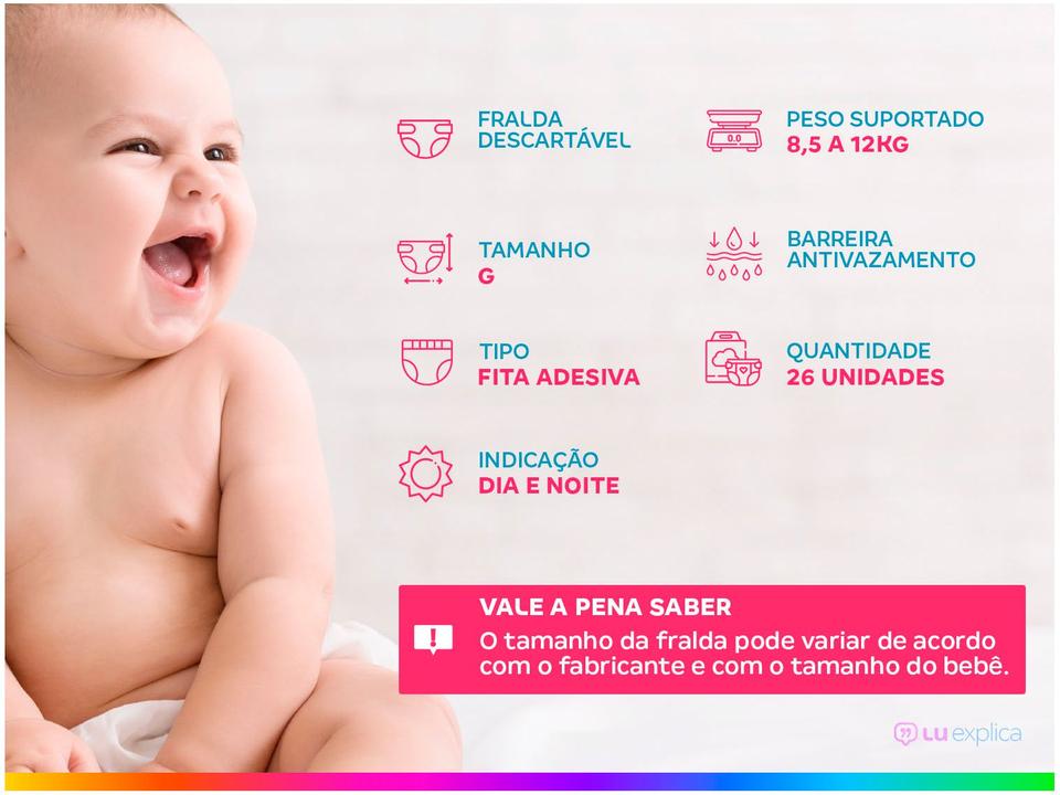 Fralda Babysec Premium Galinha Pintadinha Tam. G 8,5 a 12k - G 26 Unidades - 2