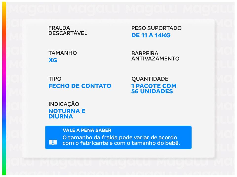 Fralda Babysec Premium Hiper XG 11 a 14kg 56 Unidades - 2