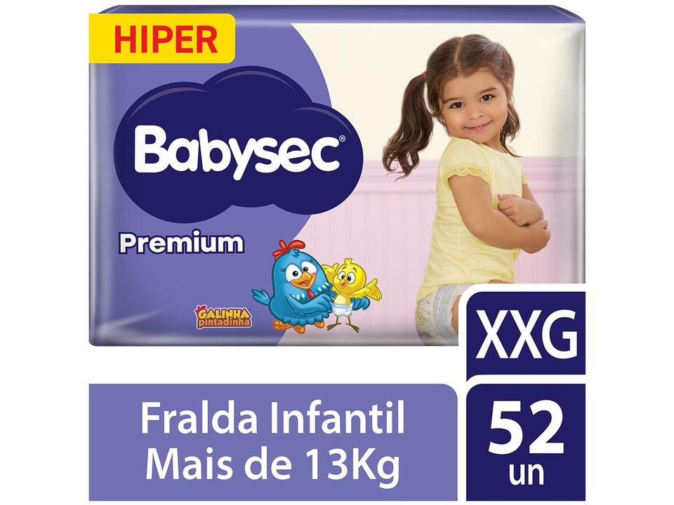 Fralda Babysec Premium Hiper XXG 13kg 52 Unidades - 1