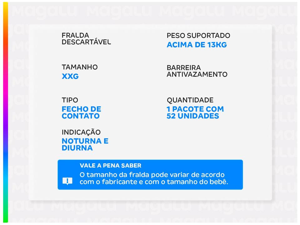 Fralda Babysec Premium Hiper XXG 13kg 52 Unidades - 2
