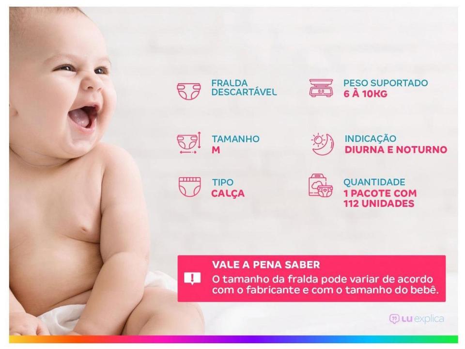 Fralda Calça Pampers Pants Ajuste Total Tam. M 6 a 10kg 112 Unidades - 2