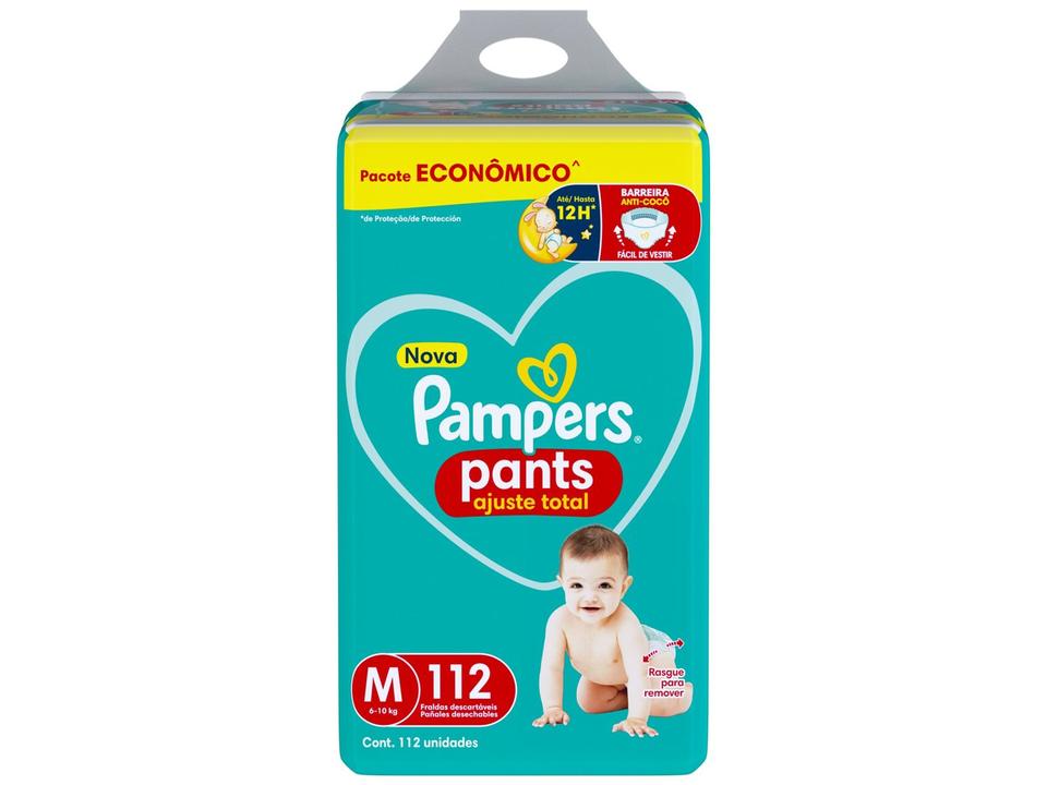 Fralda Calça Pampers Pants Ajuste Total Tam. M 6 a 10kg 112 Unidades - 10
