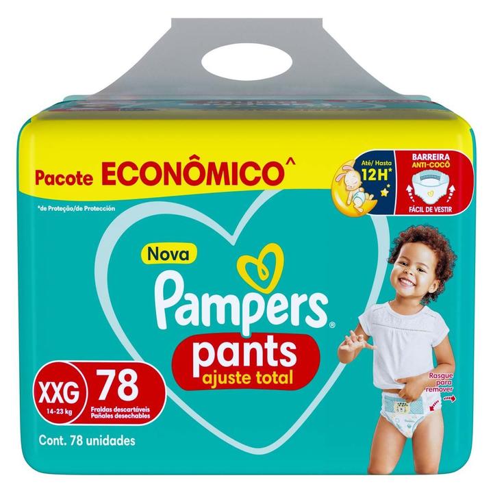 Fralda Calça Pampers Pants Ajuste Total Tam. XXG 14 a 23kg 78 Unidades - 6