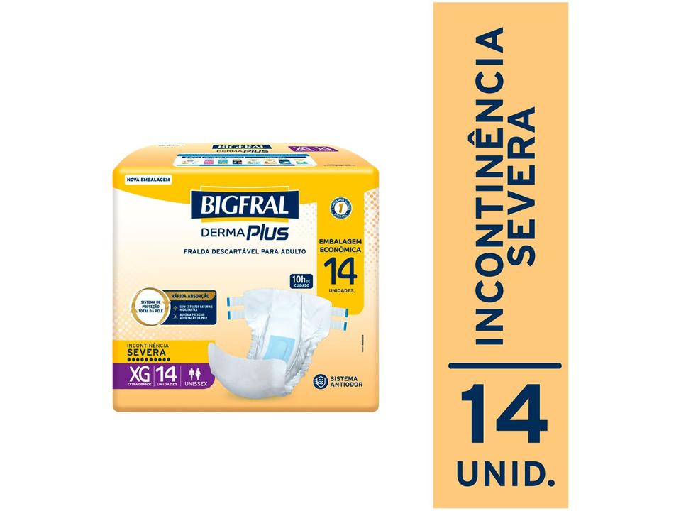 Fralda Geriátrica Bigfral Derma Plus Econômica - 1