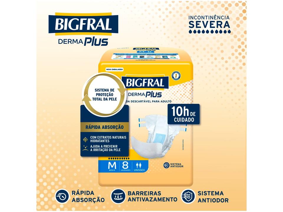 Fralda Geriátrica Bigfral Derma Plus M - 2
