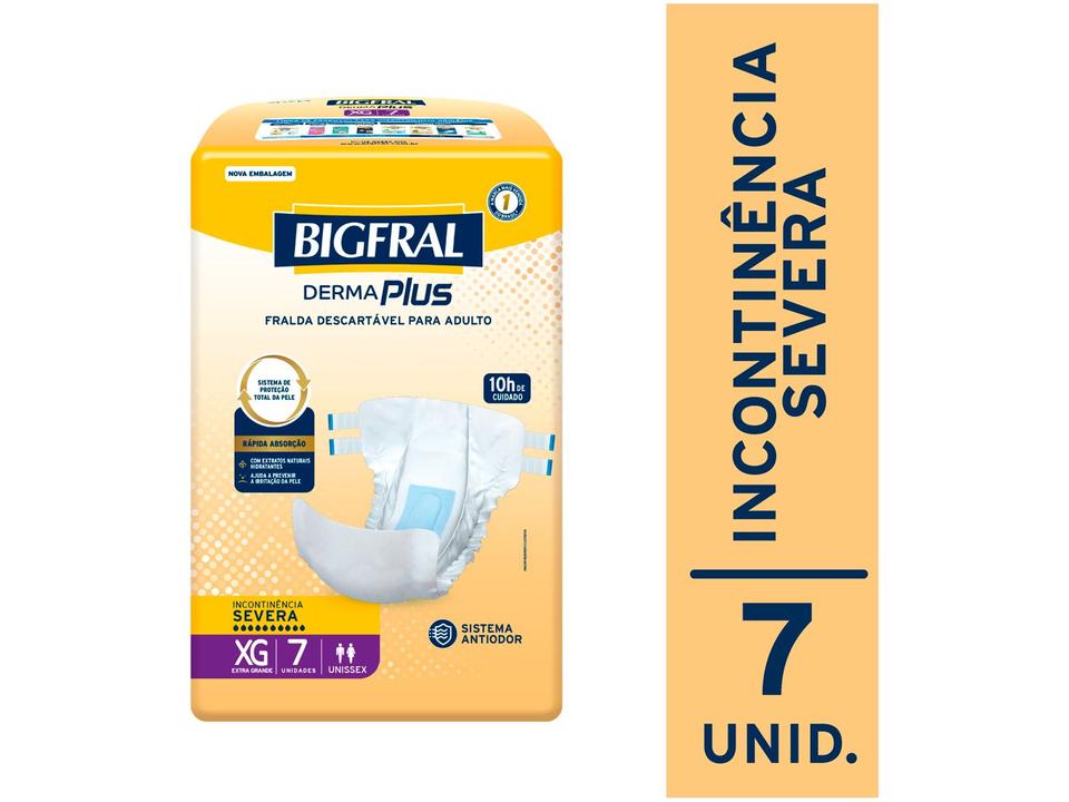 Fralda Geriátrica Bigfral Derma Plus XG - 1