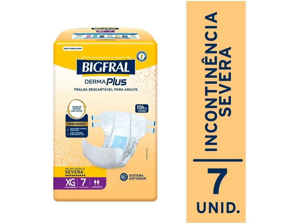Fralda Geriátrica Bigfral Derma Plus XG - 1