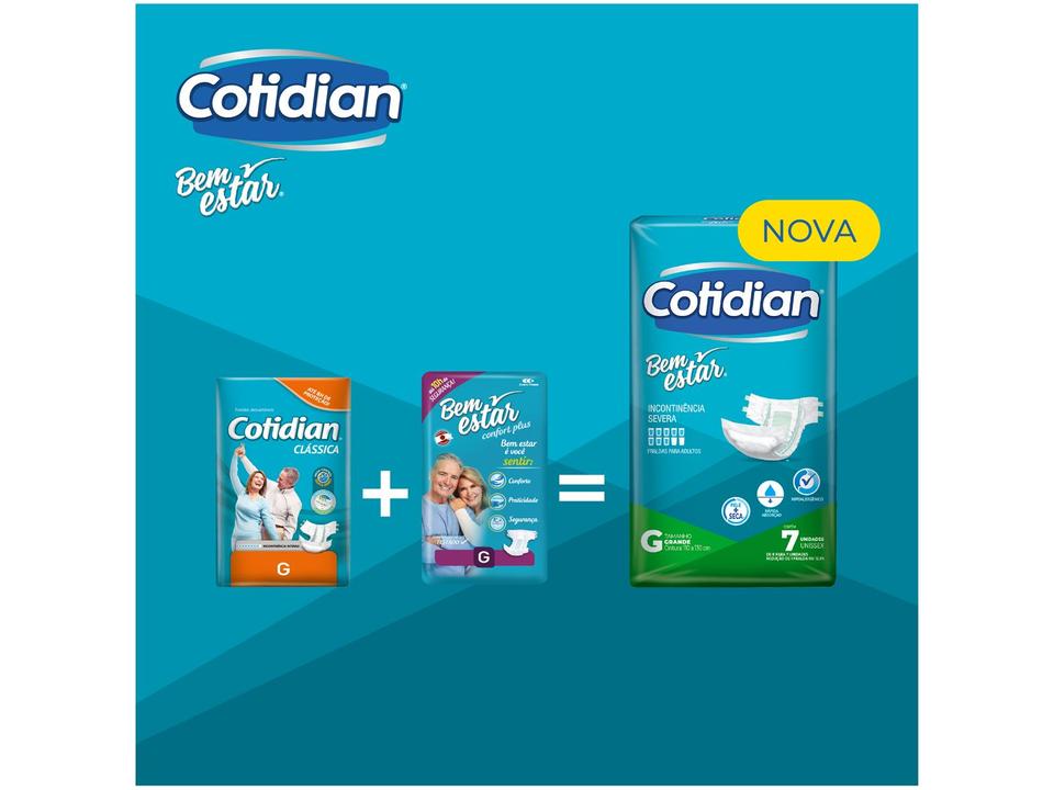 Fralda Geriátrica Cotidian Embalagem Econômica - 3