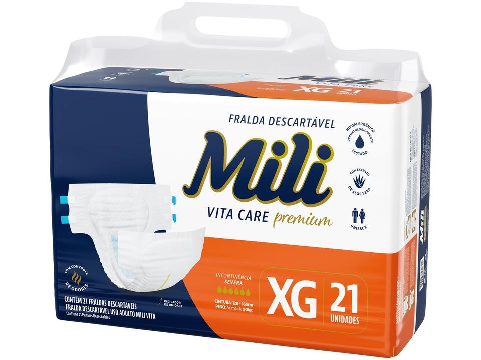 Fralda Geriátrica Mili Vita Care Premium XG 21 Unidades - 1