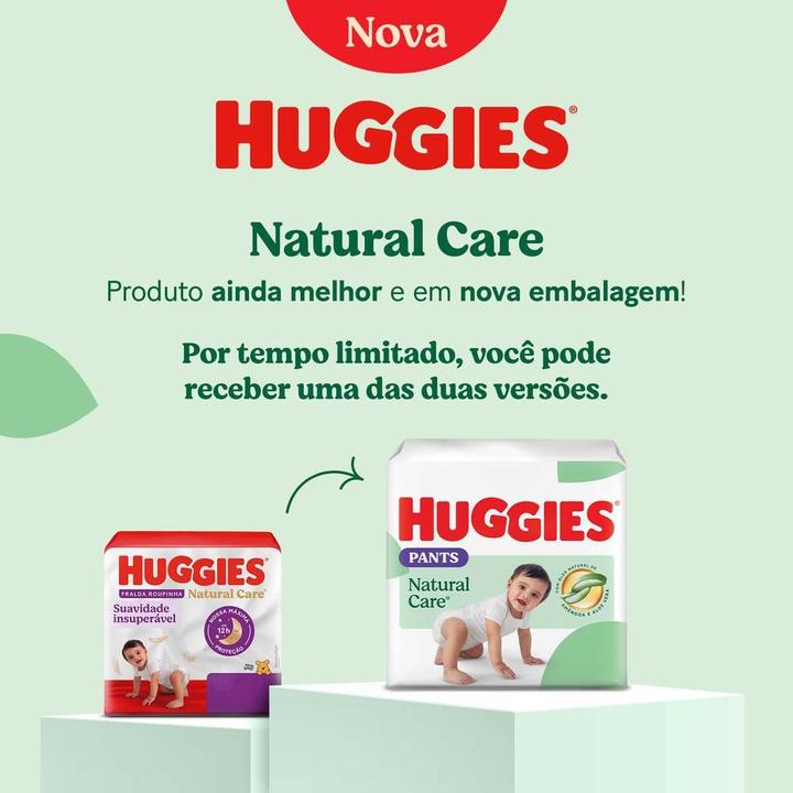 Fralda Huggies Natural Care XG 12 a 15kg 56 Unidades - 1