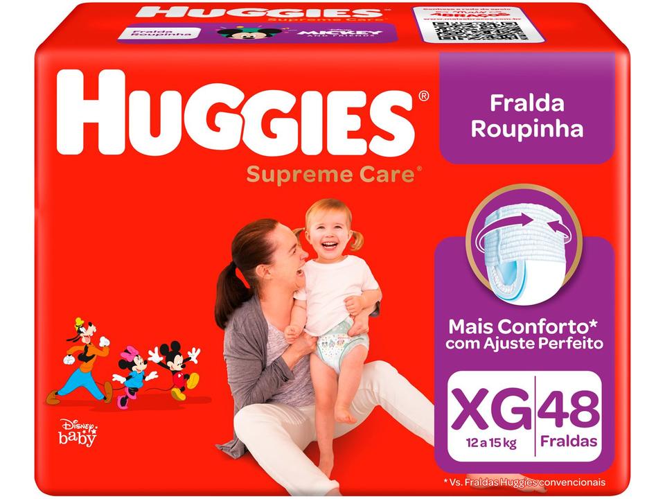 Fralda Huggies Supreme Care Roupinha - Tam. XG 12 a 15kg 48 Unidades