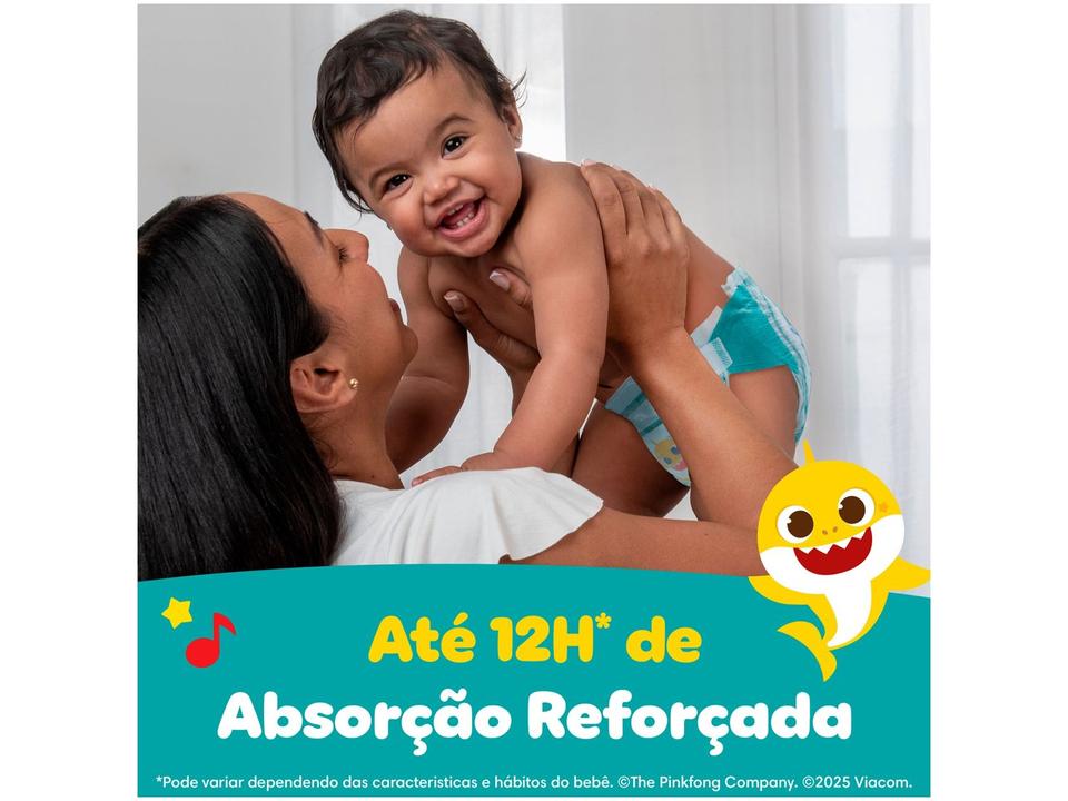 Fralda Pampers Baby Shark SuperSequinha Diurna e Noturna XG 11 a 15kg 70 Unidades - 5
