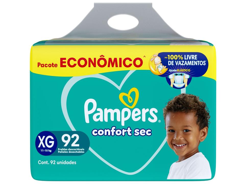 Fralda Pampers Confort Sec Diurna e Noturna XG 11 a 15kg 92 Unidades - 8