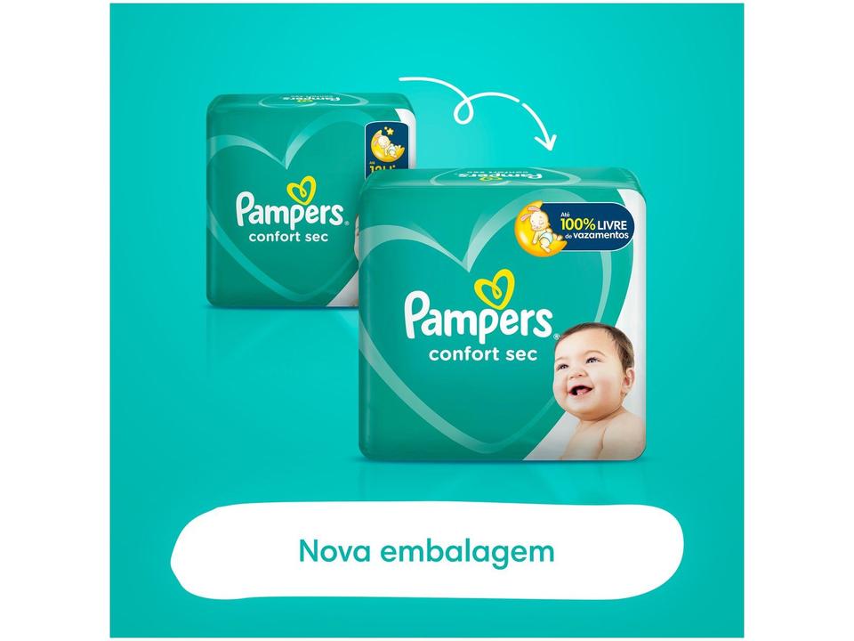 Fralda Pampers Confort Sec Tam. G 9 a 13kg - 10
