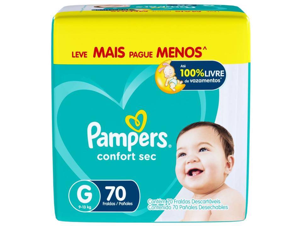 Fralda Pampers Confort Sec Tam. G 9 a 13kg - 12