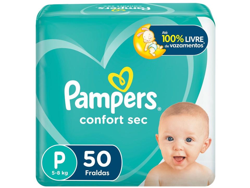 Fralda Pampers Confort Sec Tam. P 5 a 8kg 50 Unidades