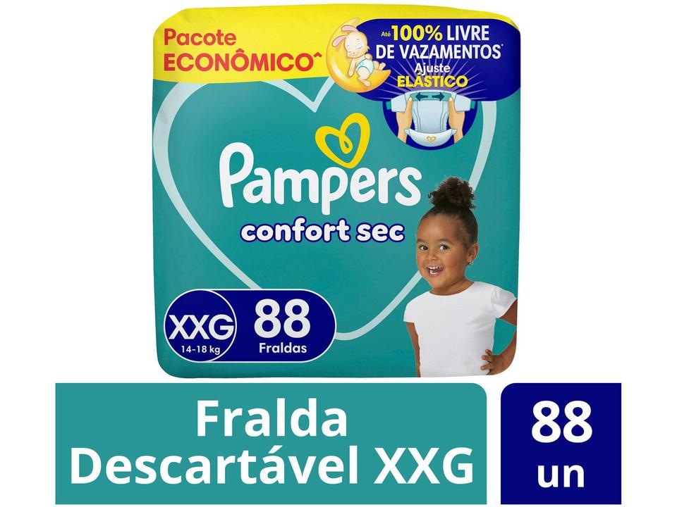 Fralda Pampers Confort Sec Tamanho XXG (14-18kg) 88 Unidades - 2