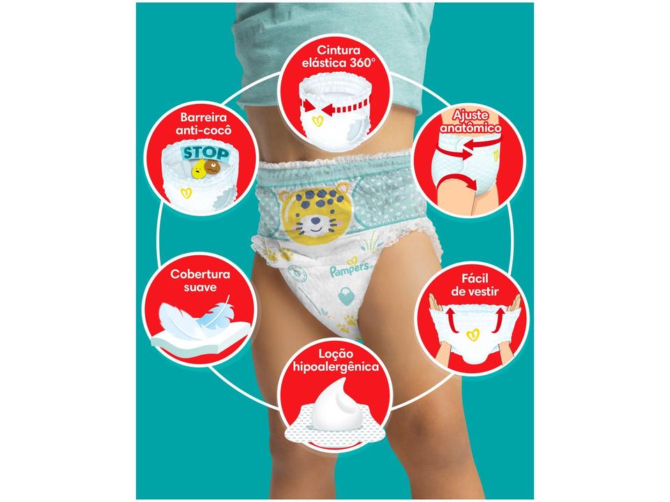 Fralda Pampers Pants Ajuste Total Tamanho G (9-13Kg) 144 Unidades - 1