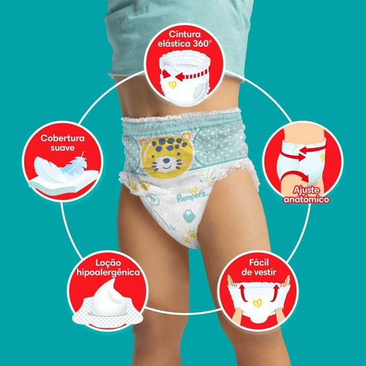 Fralda Pampers Pants Ajuste Total Tamanho XXXg (18-27Kg) 70 Unidades - 1
