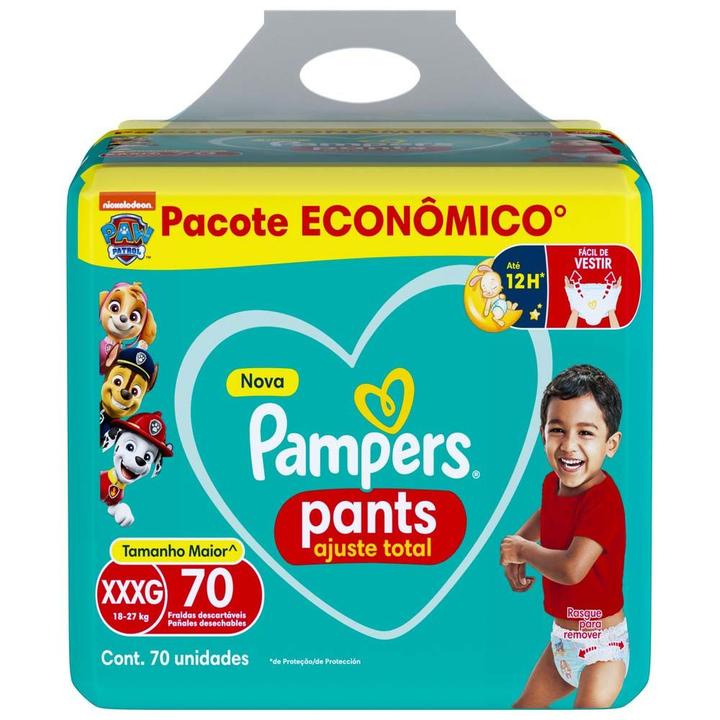 Fralda Pampers Pants Ajuste Total Tamanho XXXg (18-27Kg) 70 Unidades - 8