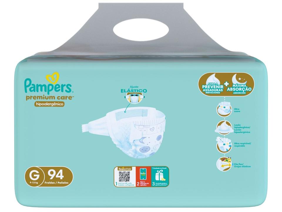 Fralda Pampers Premium Care Diurna e Noturna G 9 a 13kg 94 Unidades - 11