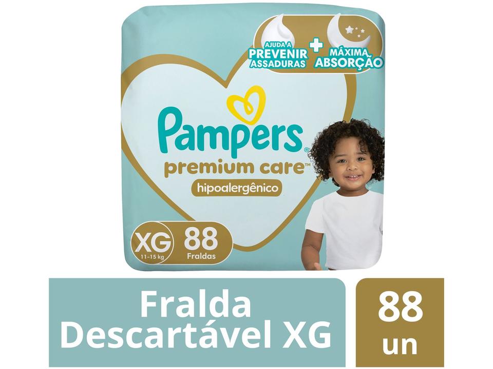 Fralda Pampers Premium Care Diurna e Noturna XG 15kg 88 Unidades - 2