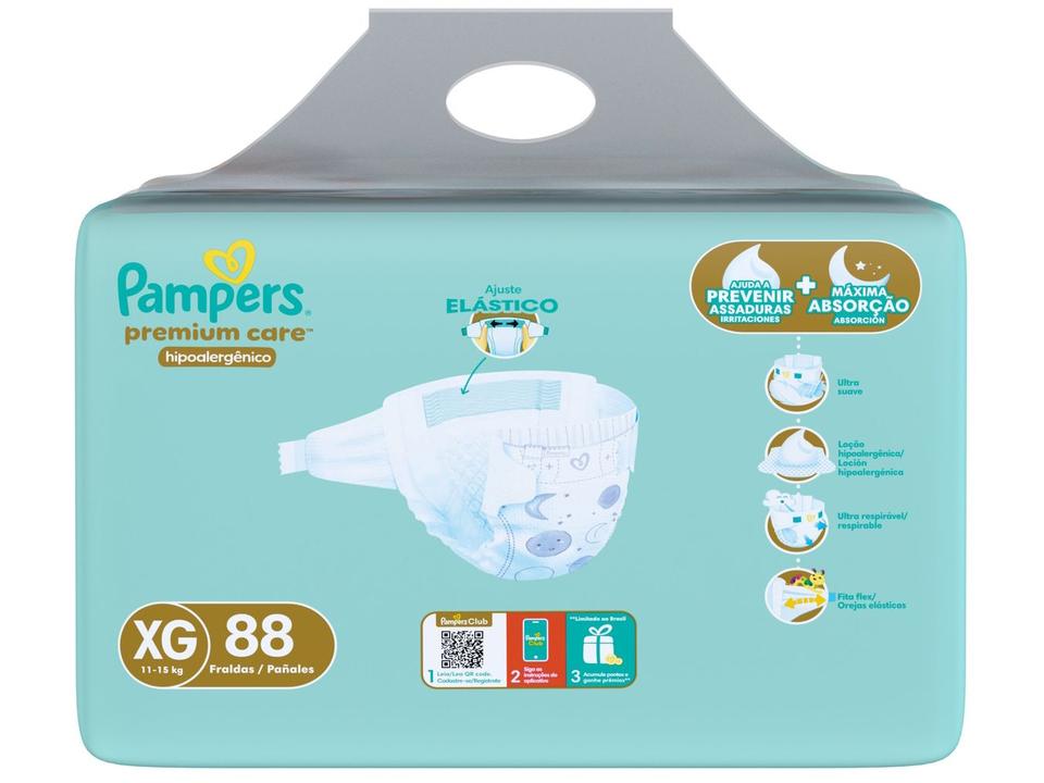 Fralda Pampers Premium Care Diurna e Noturna XG 15kg 88 Unidades - 11